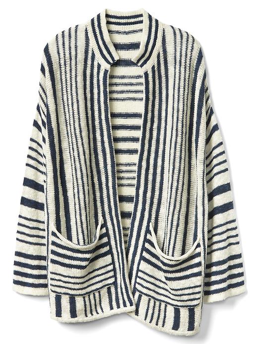 Image number 6 showing, Linen-cotton stripe cardigan