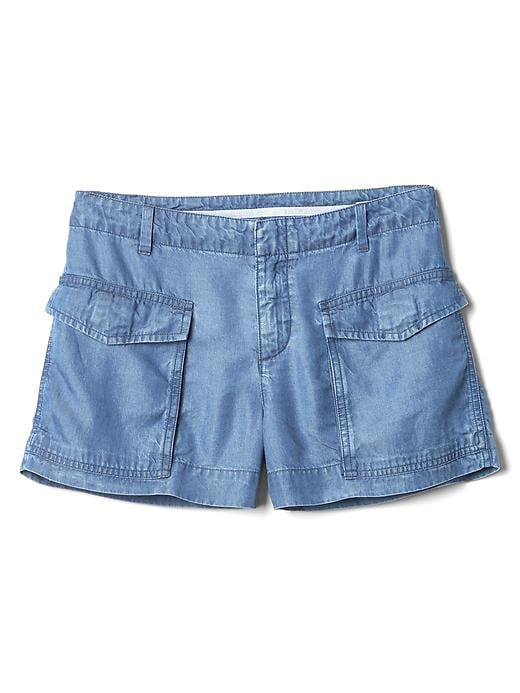 Image number 6 showing, Chambray TENCEL&#153 utility shorts