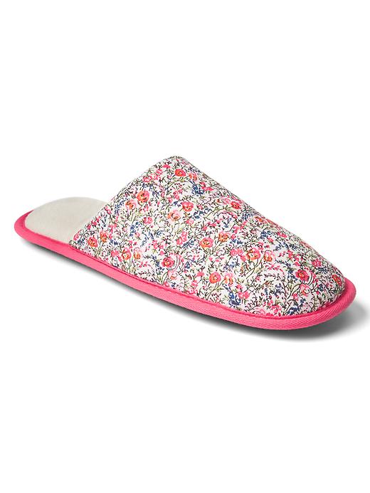 View large product image 1 of 1. Print slip-on slippers