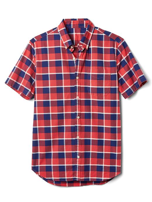 Image number 6 showing, Oxford check short sleeve shirt