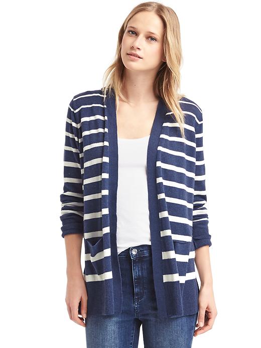 Image number 7 showing, Stripe open-front cardigan
