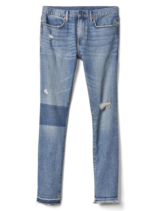 Image number 6 showing, Shadow patch skinny fit jeans