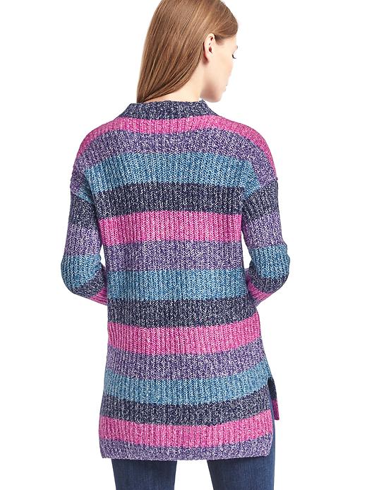 Image number 2 showing, Multi-color stripe tunic sweater