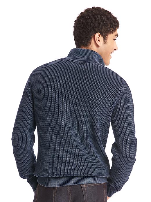 Image number 2 showing, Soft textured half-zip sweater