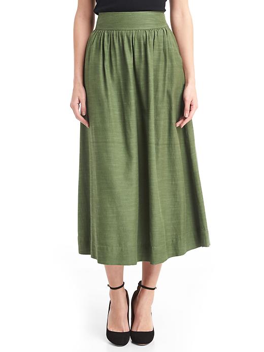 View large product image 1 of 1. A-line midi skirt