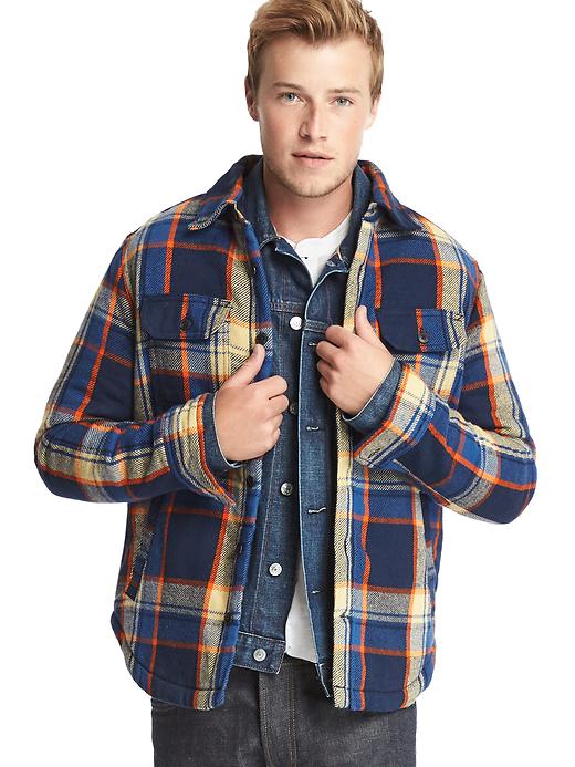 Image number 7 showing, Plaid sherpa-lined shirt jacket