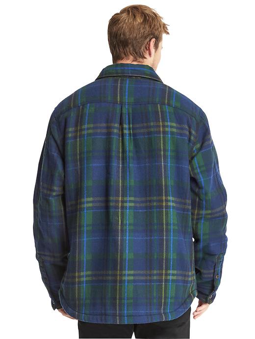 Image number 2 showing, Plaid sherpa-lined shirt jacket