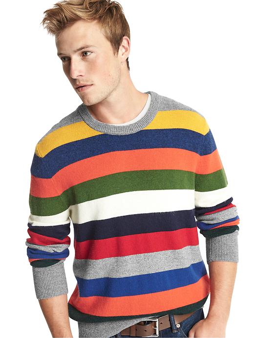 Image number 5 showing, Crazy stripe merino wool blend sweater
