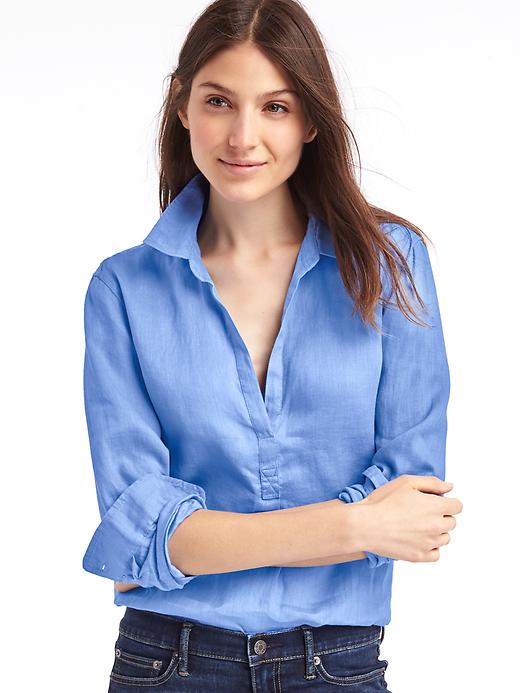 Image number 8 showing, Linen popover tunic