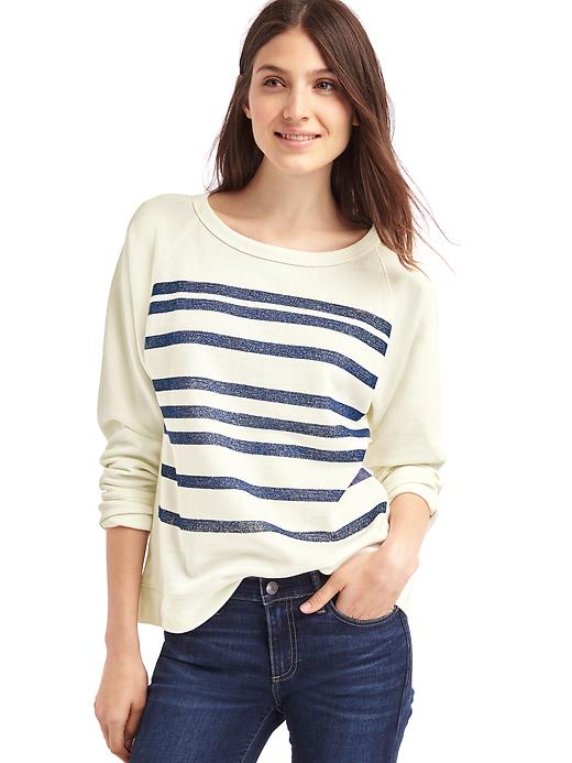 View large product image 1 of 1. Stripe pullover sweatshirt