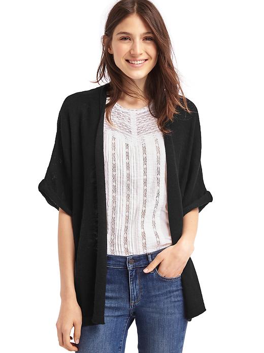 View large product image 1 of 1. Relaxed half-sleeve cardigan