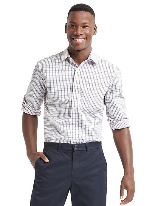 Image number 6 showing, Wrinkle-resistant tattersall standard fit shirt