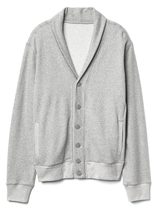 Image number 6 showing, French terry shawl collar cardigan