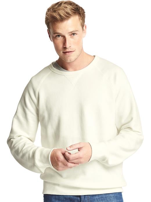 Image number 1 showing, French terry crewneck pullover