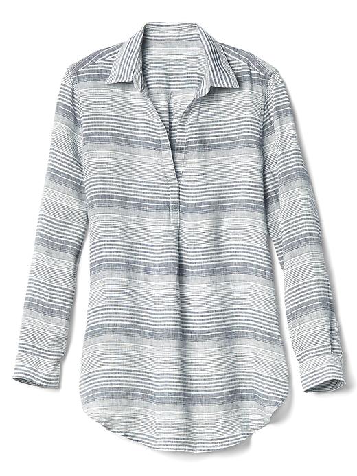 Image number 6 showing, Linen stripe popover tunic