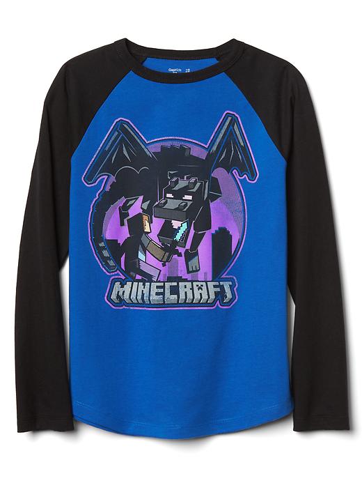 View large product image 1 of 1. GapKids &#124 Minecraft&#153 graphic baseball tee