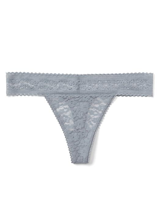 View large product image 1 of 1. Supersoft lace thong