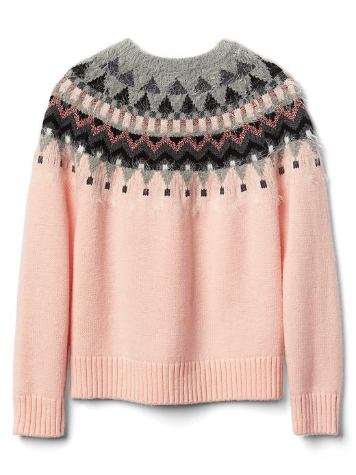 Image number 2 showing, Shimmer fair isle crew sweater