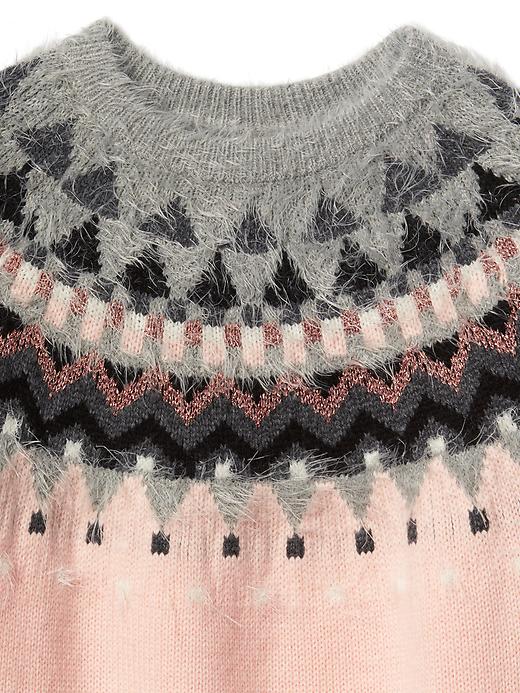Image number 3 showing, Shimmer fair isle crew sweater