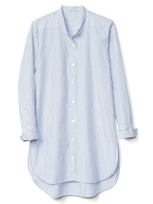 Image number 6 showing, Hi-lo tailored stripe shirt