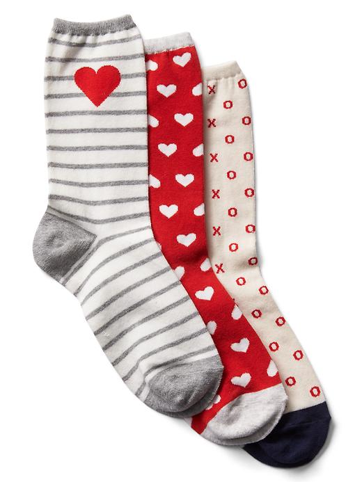 View large product image 1 of 1. Cozy love crew socks (3-pack)