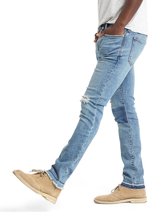 Image number 5 showing, Shadow patch skinny fit jeans