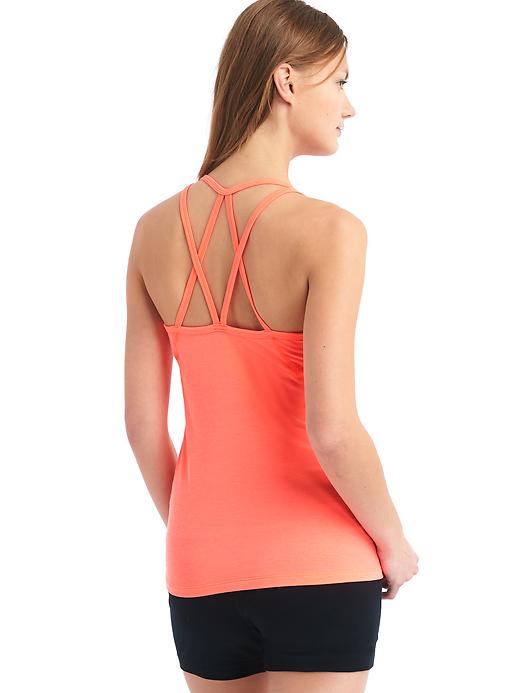 Image number 10 showing, GapFit Breathe Strappy Shelf Tank Top