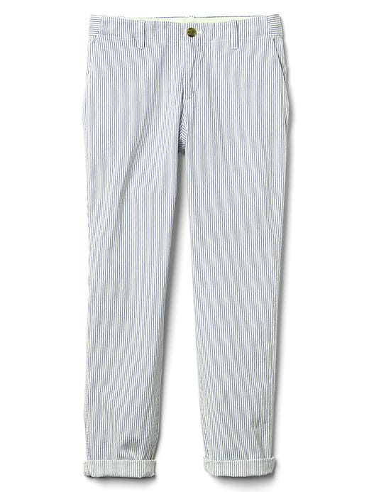 Image number 6 showing, Railroad stripe girlfriend chinos