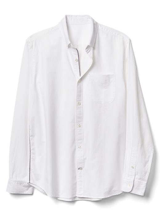Image number 6 showing, Oxford stripe-trim standard fit shirt