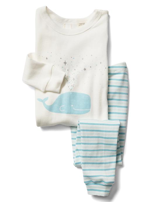 Image number 1 showing, Organic whale and stripes sleep set