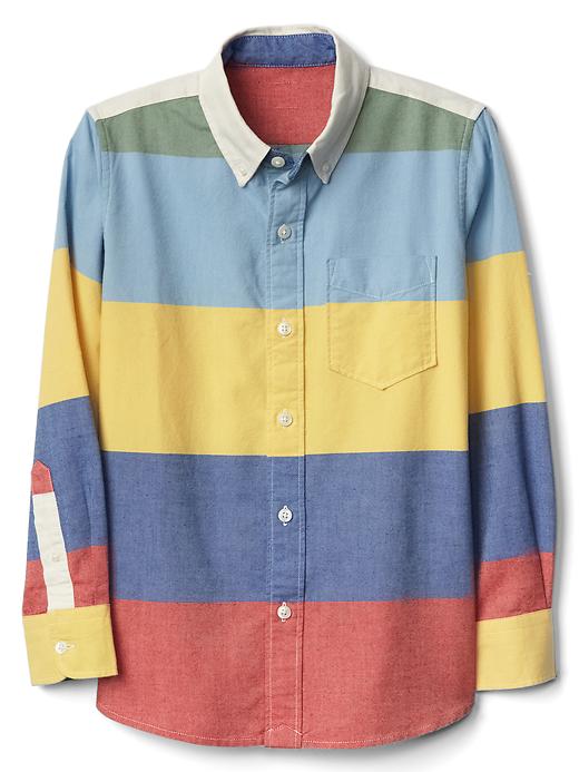 Image number 4 showing, Bold stripe oxford long sleeve shirt