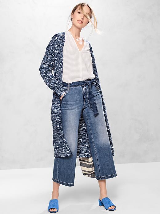 Image number 7 showing, High rise wide-leg crop jeans