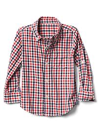 View large product image 3 of 4. Check button-down convertible shirt