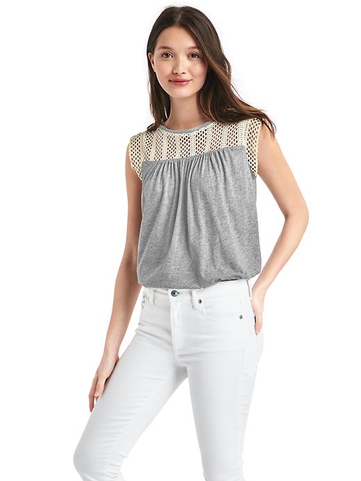 Image number 10 showing, Crochet lace tank