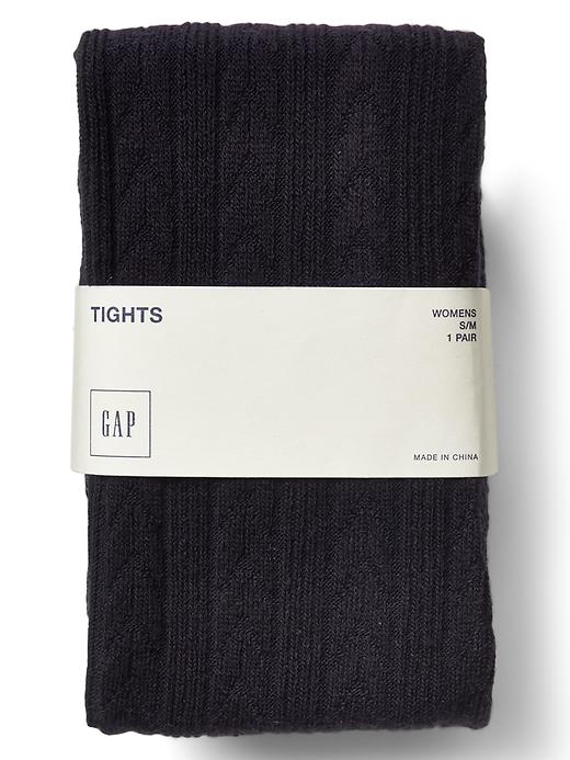 View large product image 1 of 1. Cable knit sweater tights