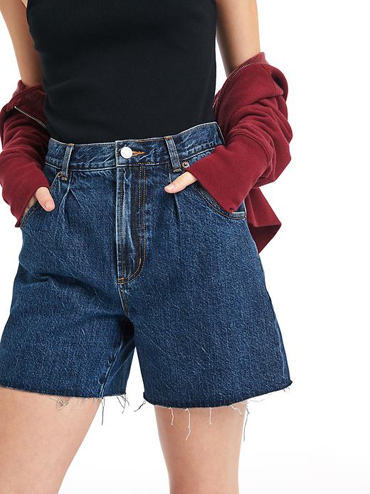 Image number 5 showing, The archive re-issue pleated fit denim shorts