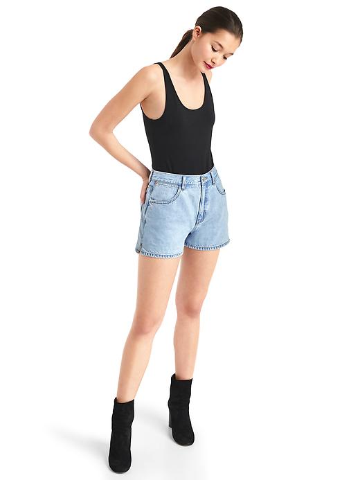 Image number 3 showing, The archive re-issue classic fit high rise denim shorts