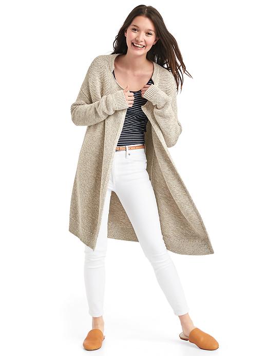 Image number 1 showing, Textured lapel cardigan
