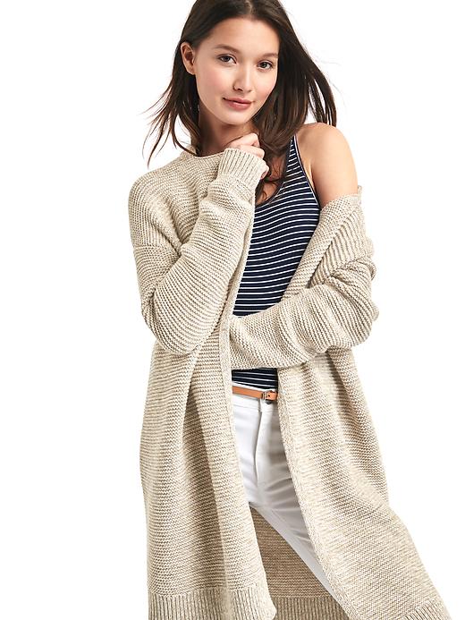 Image number 5 showing, Textured lapel cardigan