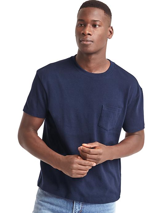 View large product image 1 of 1. The archive re-issue original boxy pocket tee