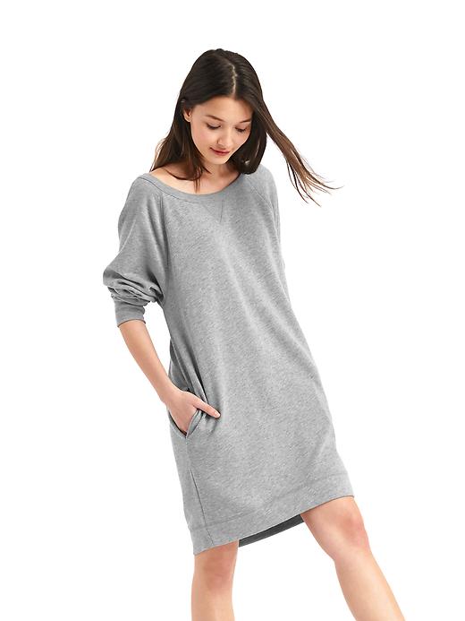 Image number 1 showing, French terry sweatshirt dress