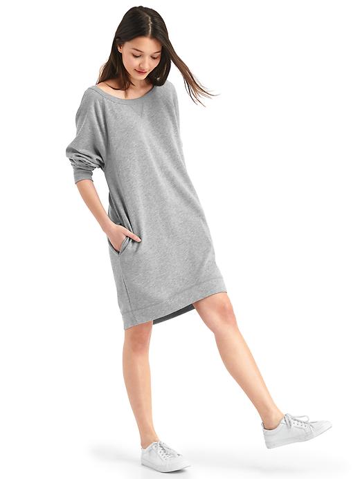 Image number 3 showing, French terry sweatshirt dress