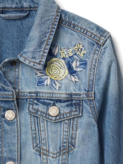 Image number 3 showing, GapKids &#124 Disney embroidered denim jacket