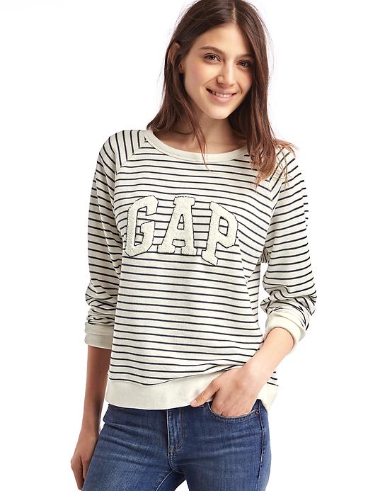 Image number 1 showing, Textured logo pullover sweatshirt