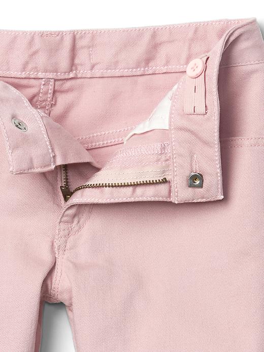 Image number 4 showing, Stretch pink straight crop jeans