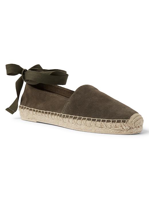 Image number 4 showing, Suede lace-up espadrilles