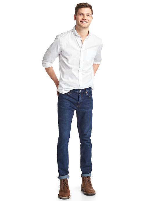 Image number 3 showing, Oxford stripe-trim standard fit shirt