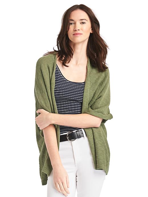 Image number 1 showing, Relaxed half-sleeve cardigan