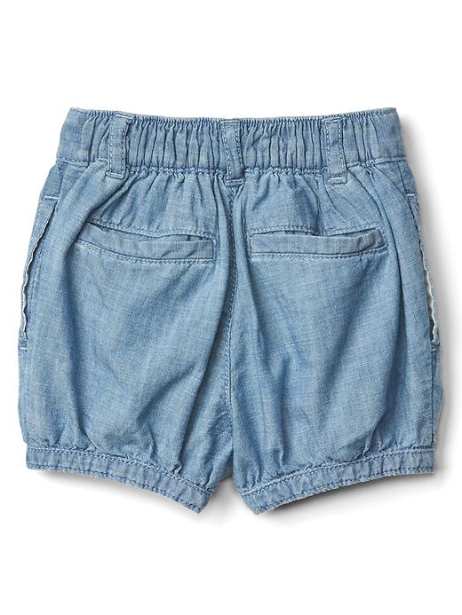 Image number 2 showing, Chambray bubble shorts