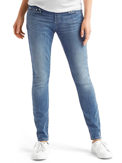 Image number 1 showing, STRETCH 1969 demi panel true skinny jeans